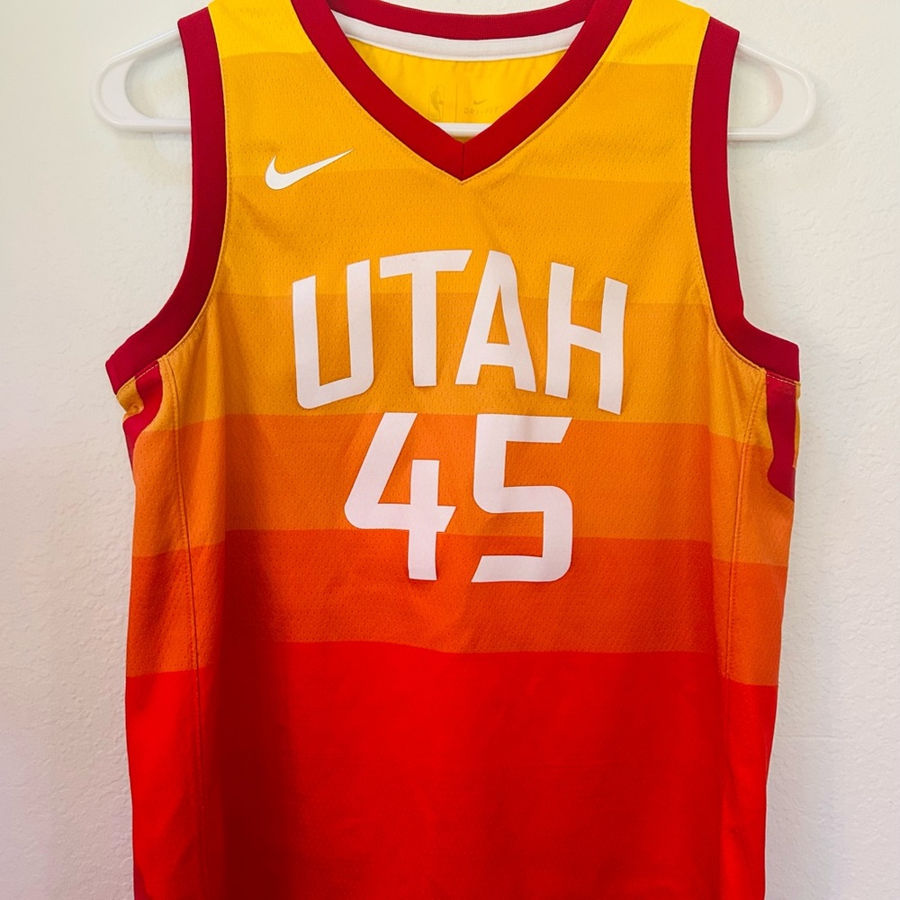 Nike NBA Utah Basketball Jersey - Red and Yellow